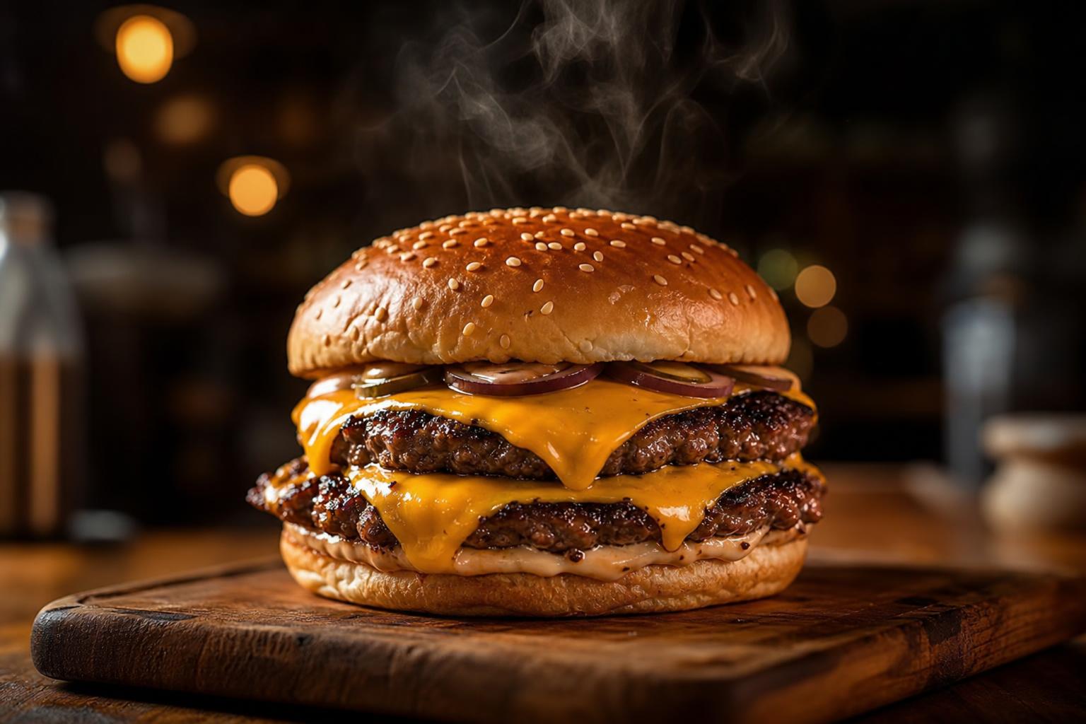 Flame-grilled Saddle Down burger